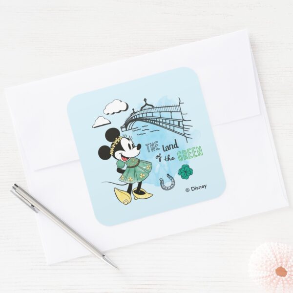 Minnie_Mouse___St._Patrick's_Day_-_Land_of_the_Gre_Square_Sticker_3 Minnie Mouse St. Patricks Day Land Of The Gre Square Sticker