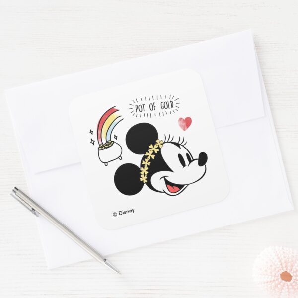 Minnie_Mouse___St._Patrick's_Day_-_Pot_of_Gold_Square_Sticker_3 Minnie Mouse St. Patricks Day Pot Of Gold Square Sticker