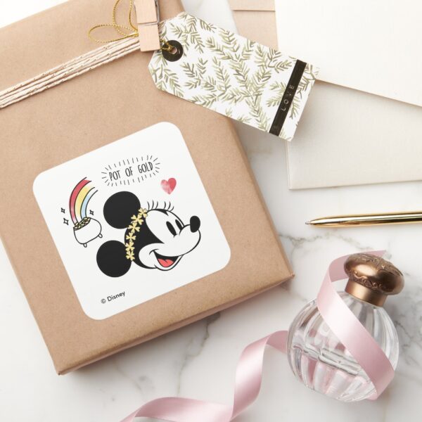 Minnie_Mouse___St._Patrick's_Day_-_Pot_of_Gold_Square_Sticker_5 Minnie Mouse St. Patricks Day Pot Of Gold Square Sticker