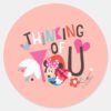 Minnie_Mouse___Thinking_of_You_Classic_Round_Sticker_1 Minnie Mouse Thinking Of You Classic Round Sticker