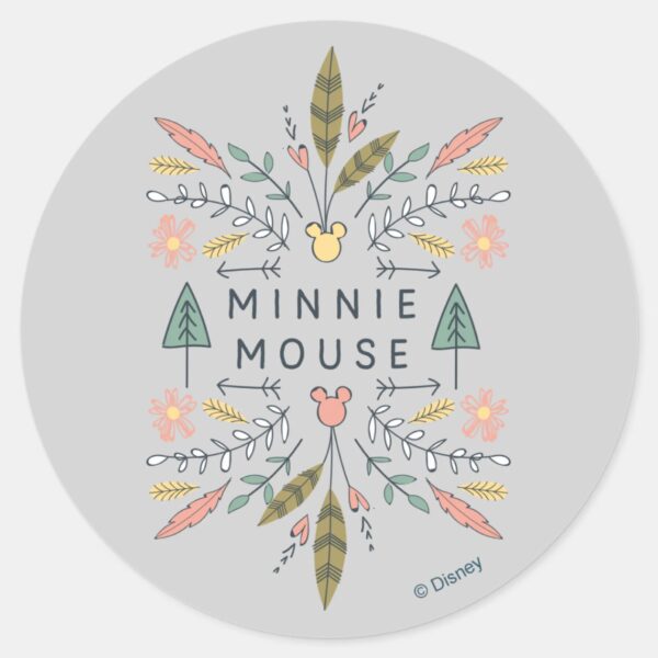 Minnie_Mouse___Young_Wanderers_Club_Classic_Round_Sticker_1 Minnie Mouse Young Wanderers Club Classic Round Sticker