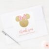 Minnie_Pink_&_Gold_Glitter_Thank_You_Square_Sticker_4 Minnie Pink Gold Glitter Thank You Square Sticker
