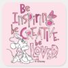 Minnie___Be_Inspiring_Square_Sticker_1 Minnie Be Inspiring Square Sticker