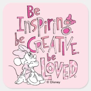 Minnie Be Inspiring Square Sticker
