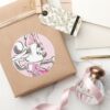 Minnie Elegant Pose Watercolor Classic Round Sticker