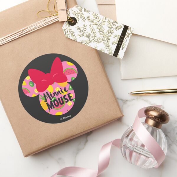 Minnie___Minnie_Tropical_Logo_Classic_Round_Sticker_5 Minnie Minnie Tropical Logo Classic Round Sticker