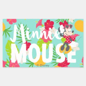 Minnie Minnies Tropical Pose Rectangular Sticker