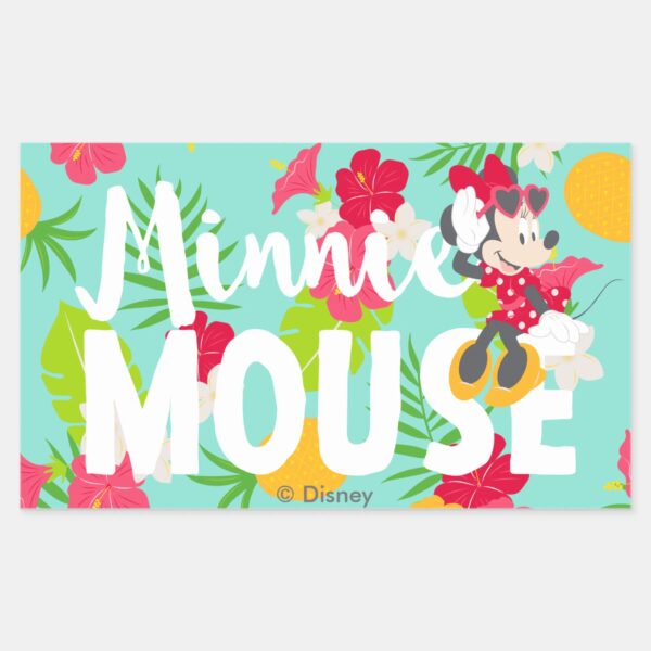 Minnie___Minnie's_Tropical_Pose_Rectangular_Sticker_1 Minnie Minnies Tropical Pose Rectangular Sticker