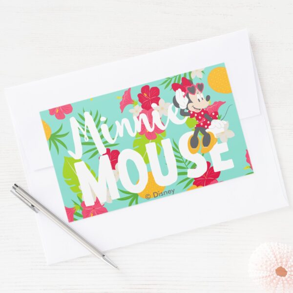 Minnie___Minnie's_Tropical_Pose_Rectangular_Sticker_3 Minnie Minnies Tropical Pose Rectangular Sticker