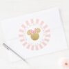 Minnie___Pink_Striped_Gold_Glitter_Baby_Shower_Classic_Round_Sticker_4 Minnie Pink Striped Gold Glitter Baby Shower Classic Round Sticker