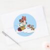 Minnie_with_a_Chipmunk_Classic_Round_Sticker_3 Minnie With A Chipmunk Classic Round Sticker