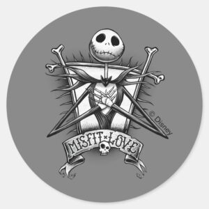 Misfit Love Jack Skellington Classic Round Sticker