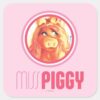 Miss_Piggy_Model_Square_Sticker_1 Miss Piggy Model Square Sticker
