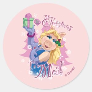 Miss Piggy Merry Christmas To Moi Classic Round Sticker