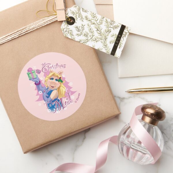 Miss_Piggy___Merry_Christmas_to_Moi!_Classic_Round_Sticker_5 Miss Piggy Merry Christmas To Moi Classic Round Sticker