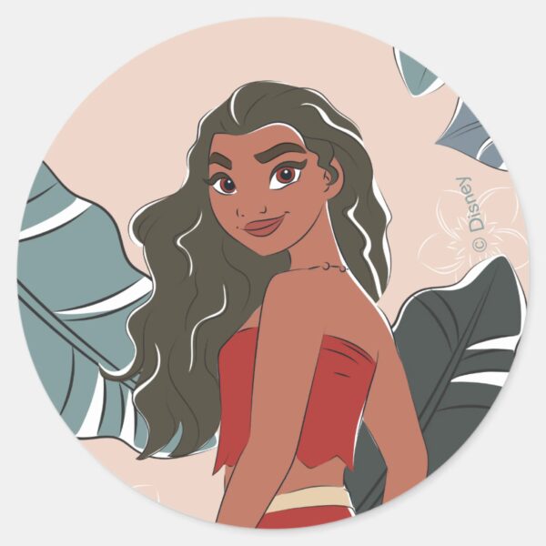 Moana_Captured_Moment_Classic_Round_Sticker_1 Moana Captured Moment Classic Round Sticker
