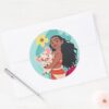 Moana_Holding_Pua_Illustrated_Graphic_Classic_Round_Sticker_3 Moana Holding Pua Illustrated Graphic Classic Round Sticker