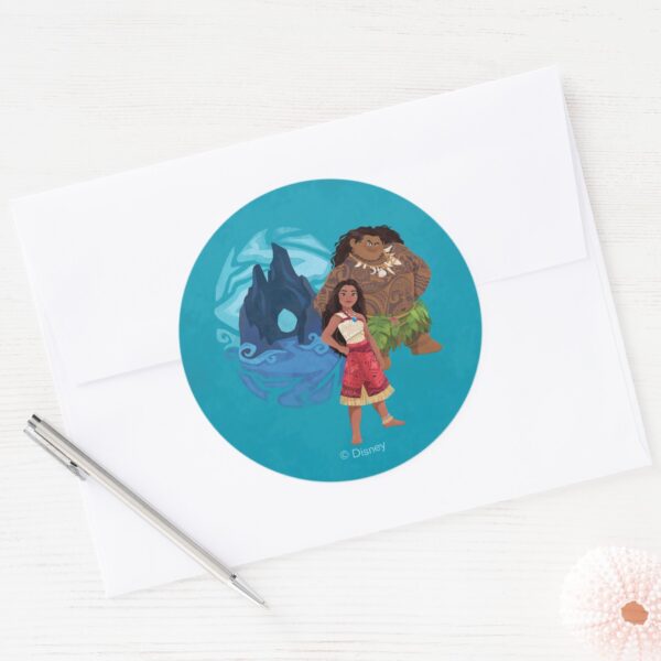 Moana_&_Maui_Adventures_in_Oceania_Classic_Round_Sticker_3 Moana Maui Adventures In Oceania Classic Round Sticker