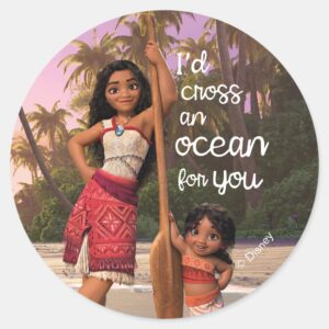 Moana_&_Simea__I'd_Cross_an_Ocean_For_You_Classic_Round_Sticker_1 Moana Simea Id Cross An Ocean For You Classic Round Sticker