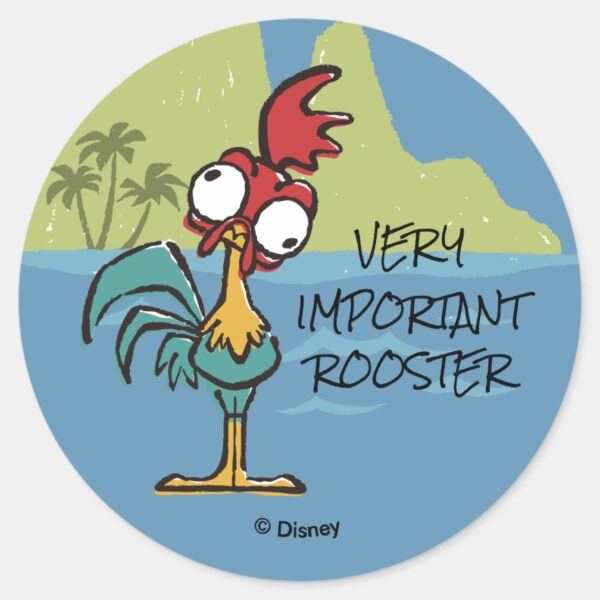 Moana___Heihei_-_Very_Important_Rooster_Classic_Round_Sticker_1 Moana Heihei Very Important Rooster Classic Round Sticker