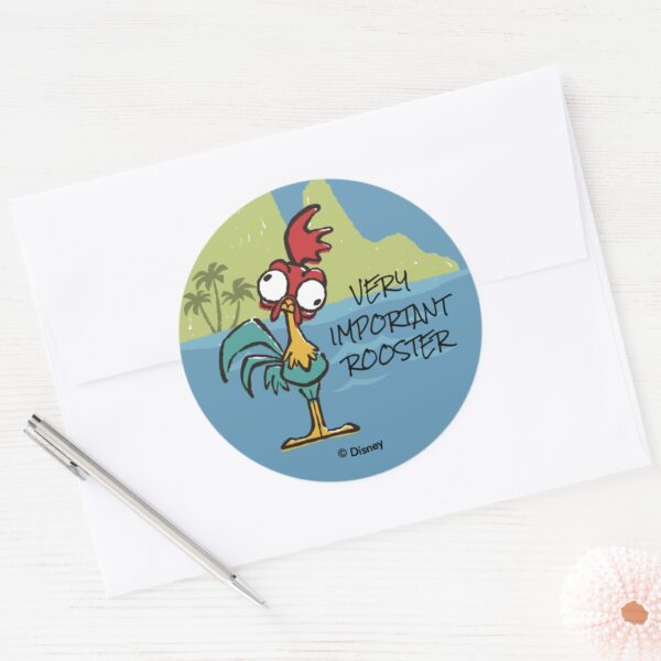 Moana___Heihei_-_Very_Important_Rooster_Classic_Round_Sticker_3 Moana Heihei Very Important Rooster Classic Round Sticker