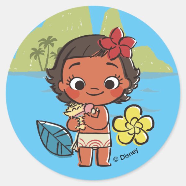 Moana___Island_Daughter_Classic_Round_Sticker_1 Moana Island Daughter Classic Round Sticker