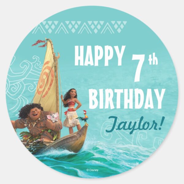 Moana___Oceanic_Birthday_Classic_Round_Sticker_2 Moana Oceanic Birthday Classic Round Sticker