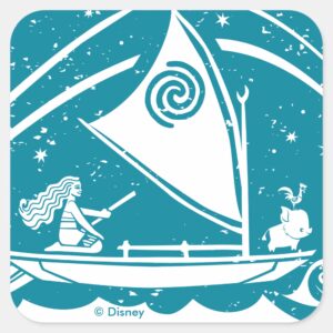 Moana Star Reader Square Sticker