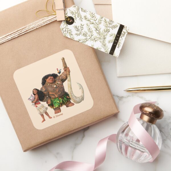 Moana___The_Ocean_Connects_Us_Square_Sticker_5 Moana The Ocean Connects Us Square Sticker