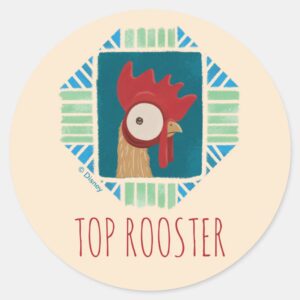Moana Vintage Heihei Classic Round Sticker