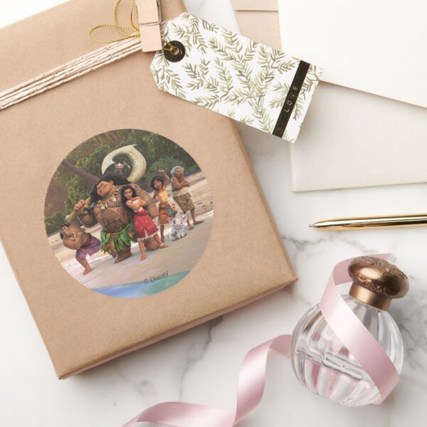 Moana_and_Crew_Classic_Round_Sticker_5 Moana And Crew Classic Round Sticker