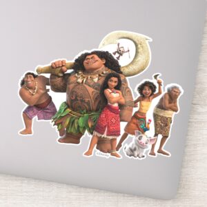 Moana And Crew Sticker