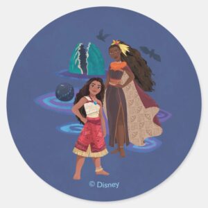 Moana And Matangi Classic Round Sticker