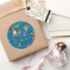 Moana And Simea Ocean Sisters Pattern Classic Round Sticker
