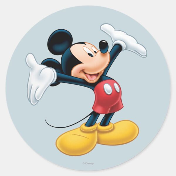 Modern_Mickey___Airbrushed_Classic_Round_Sticker_1 Modern Mickey Airbrushed Classic Round Sticker