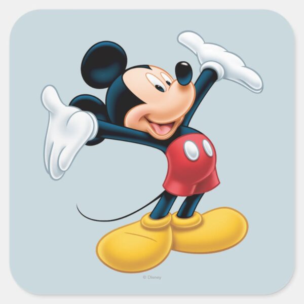 Modern_Mickey___Airbrushed_Square_Sticker_1 Modern Mickey Airbrushed Square Sticker