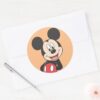 Modern Mickey Hands Behind Back Classic Round Sticker