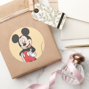 Modern Mickey Side Hands On Hips Classic Round Sticker