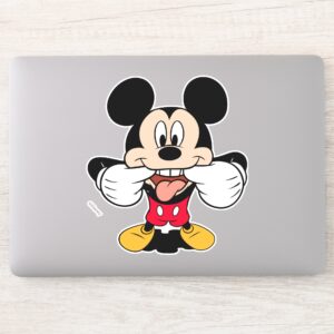 Modern Mickey Sticking Out Tongue Sticker