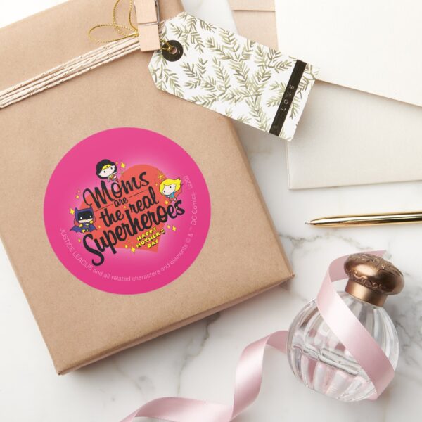 Moms_Are_The_Real_Superheroes_Classic_Round_Sticker_5 Moms Are The Real Superheroes Classic Round Sticker