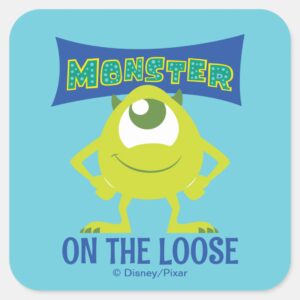 Monster On The Loose Square Sticker