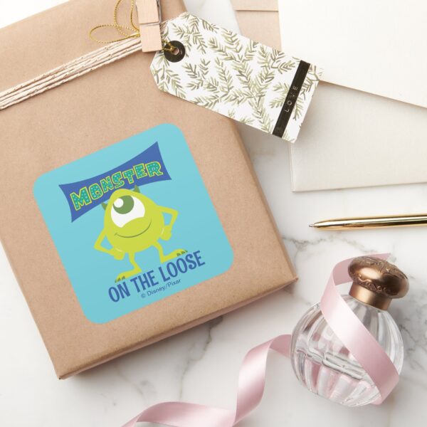 Monster On The Loose Square Sticker