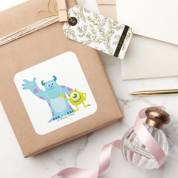 Monsters_Inc._Baby_Shower_Square_Sticker_6 Monsters Inc. Baby Shower Square Sticker