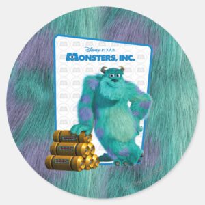 Monsters Inc. Sulley Classic Round Sticker