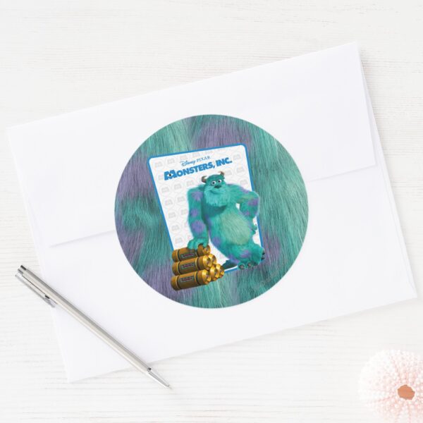 Monsters,_Inc._Sulley_Classic_Round_Sticker_3 Monsters Inc. Sulley Classic Round Sticker