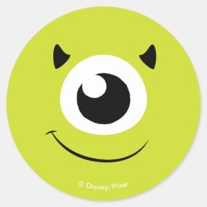 Monsters Inc. Mike Face Classic Round Sticker
