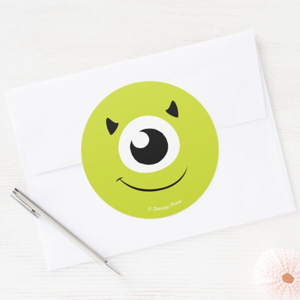 Monsters_Inc.___Mike_Face_Classic_Round_Sticker_3 Monsters Inc. Mike Face Classic Round Sticker