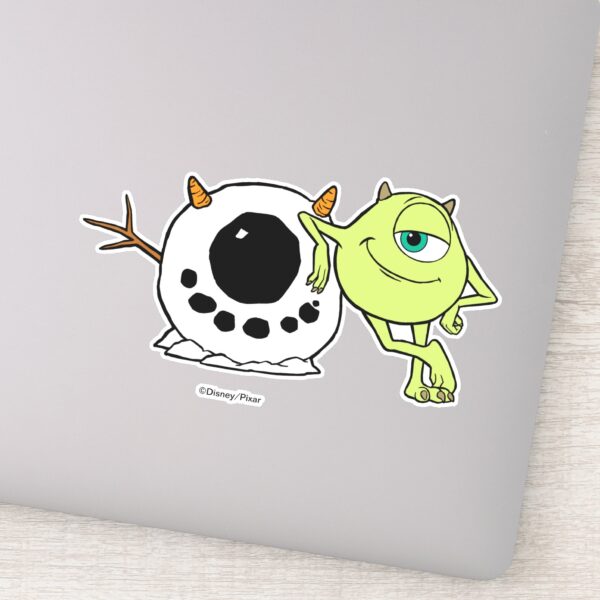 Monsters_Inc.___Mike_&_Snowman_Sticker_1 Monsters Inc. Mike Snowman Sticker
