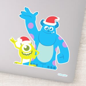 Monsters_Inc.___Mike_&_Sulley_Santa_Claus_Wave_Sticker_1 Monsters Inc. Mike Sulley Santa Claus Wave Sticker