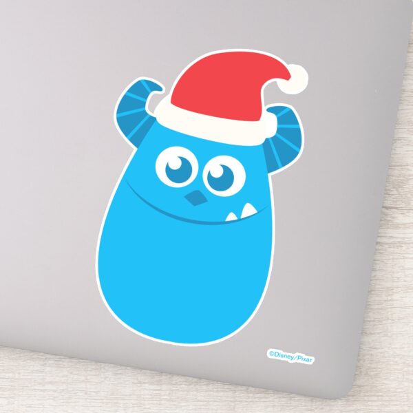 Monsters_Inc.___Sulley_Santa_Hat_Smile_Sticker_1 Monsters Inc. Sulley Santa Hat Smile Sticker